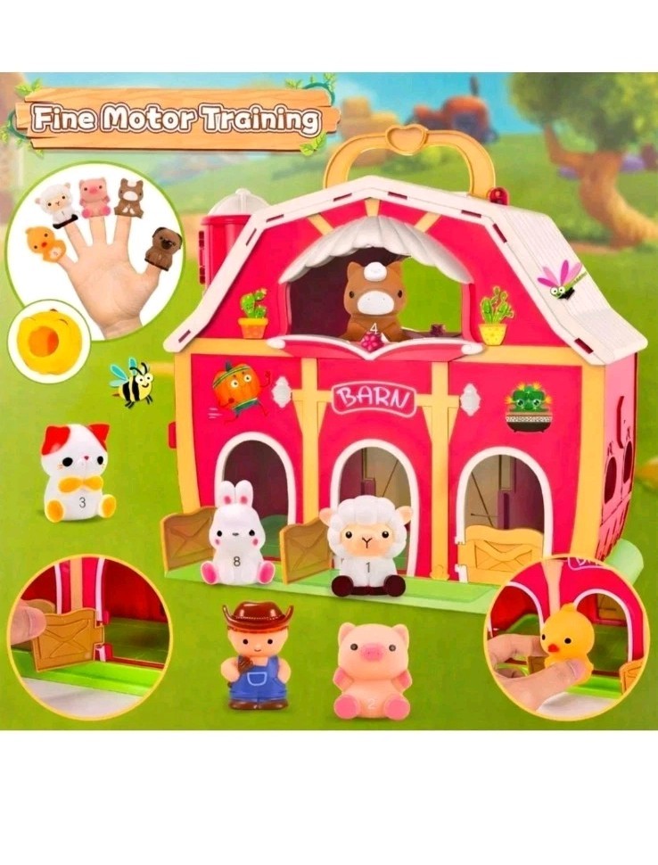 Big Red Barn Farm, 9 Animals, designed for toddlers aged 1 and up InteractiveToy