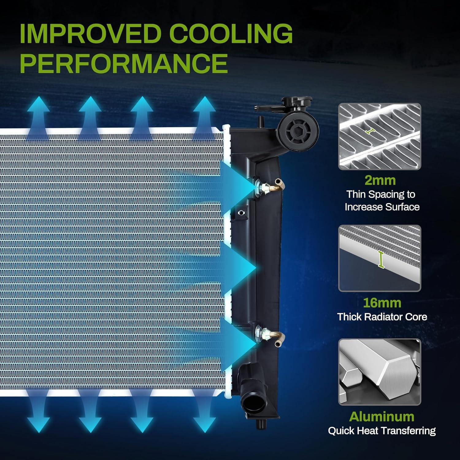 AUTOSAVER88 Radiator for 2003-2008 Corolla/Matrix/Pontiac Vibe 1.8L L4