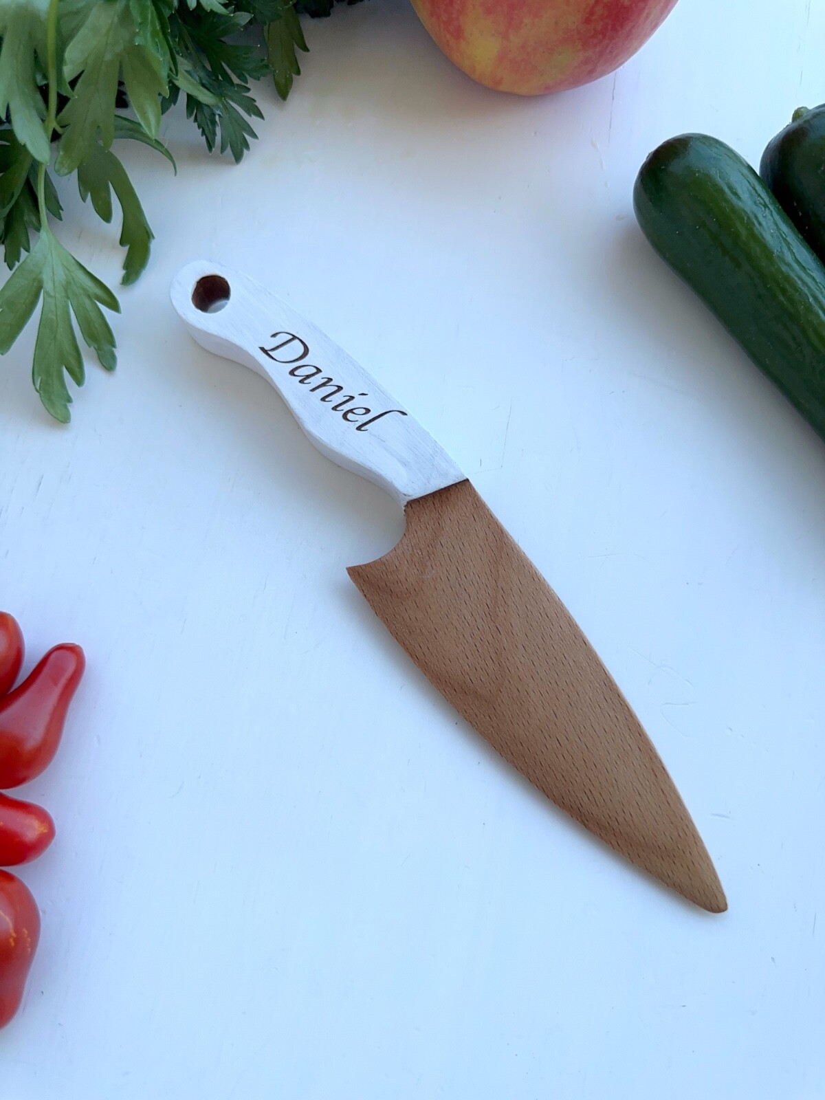 Personalized Montessori Knife for Kids, Wooden Toddler Knife, Educational Toy