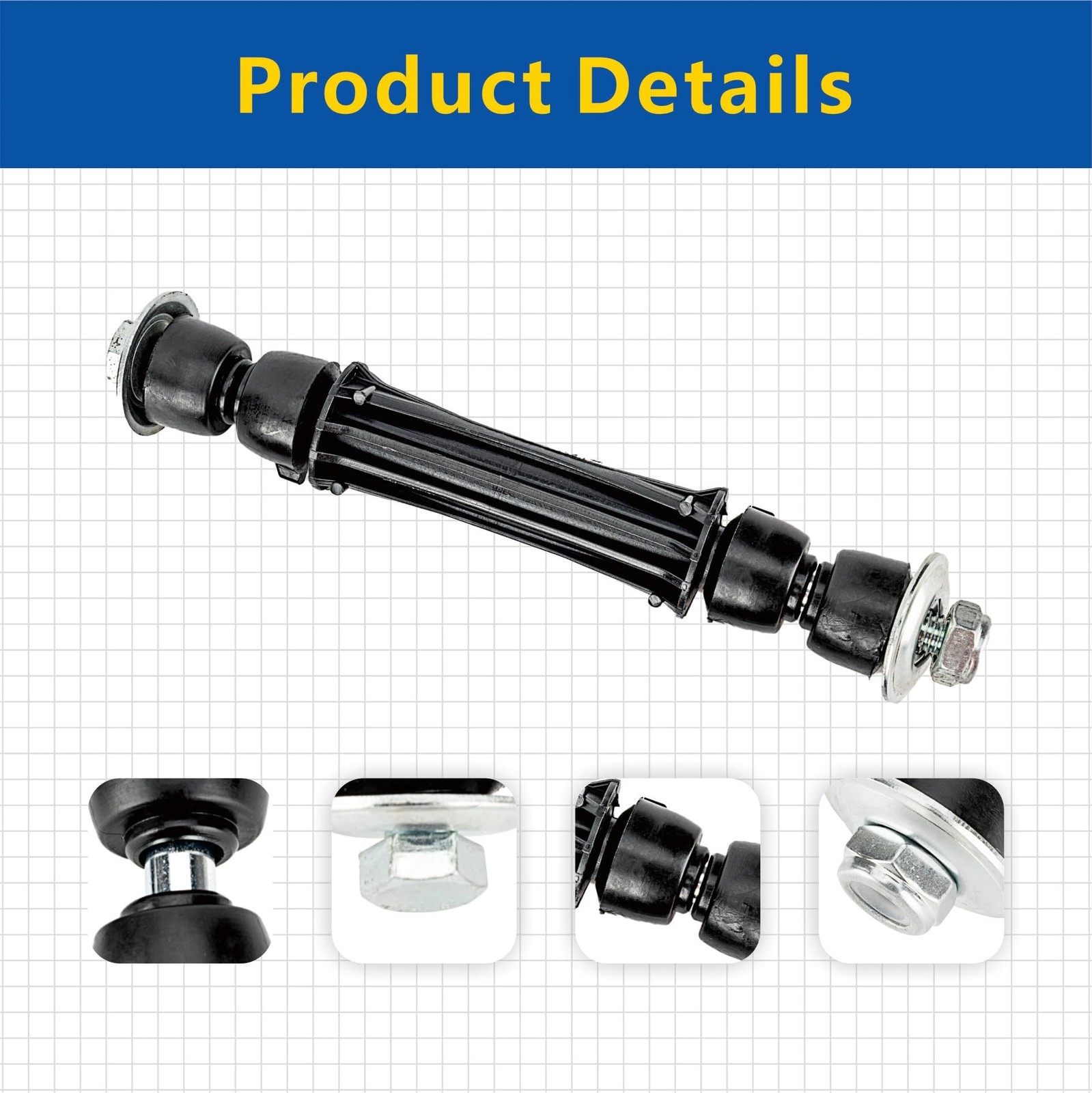K700432 2PCS Front Stabilizer Sway Bar End Links for 07-16 Chevy Silverado 15…