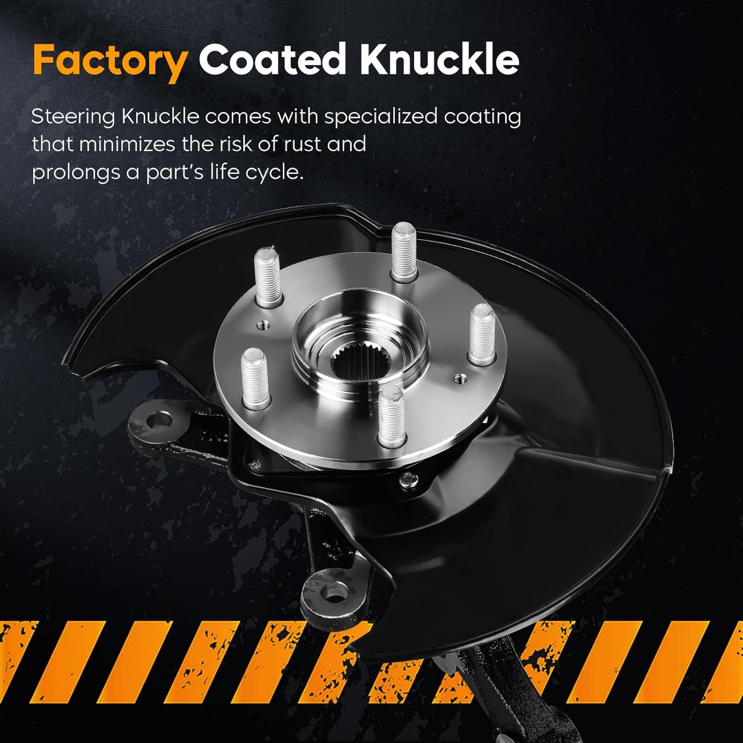 Front Right Side Steering Knuckle & Wheel Bearing Hub Assembly Compatible wit…