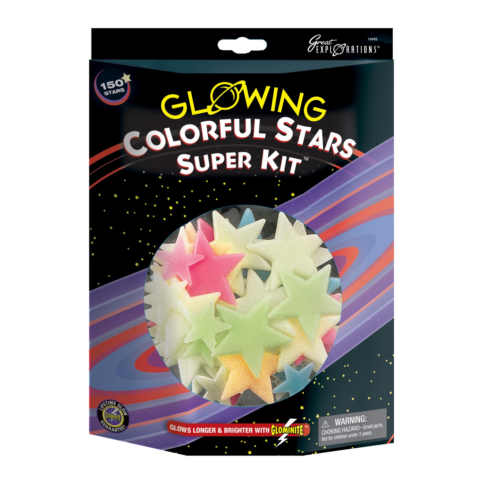 New – Great Explorations Glowing Colorful Stars Super Kit – Ages 5+ | 1+ players