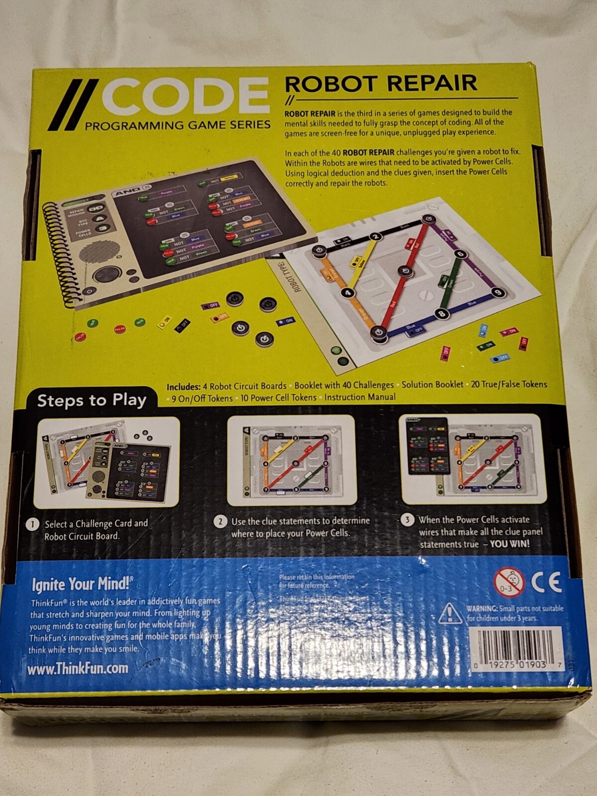 STEM Code Programming Game Series Robot Repair Thinkfun Coding Concept