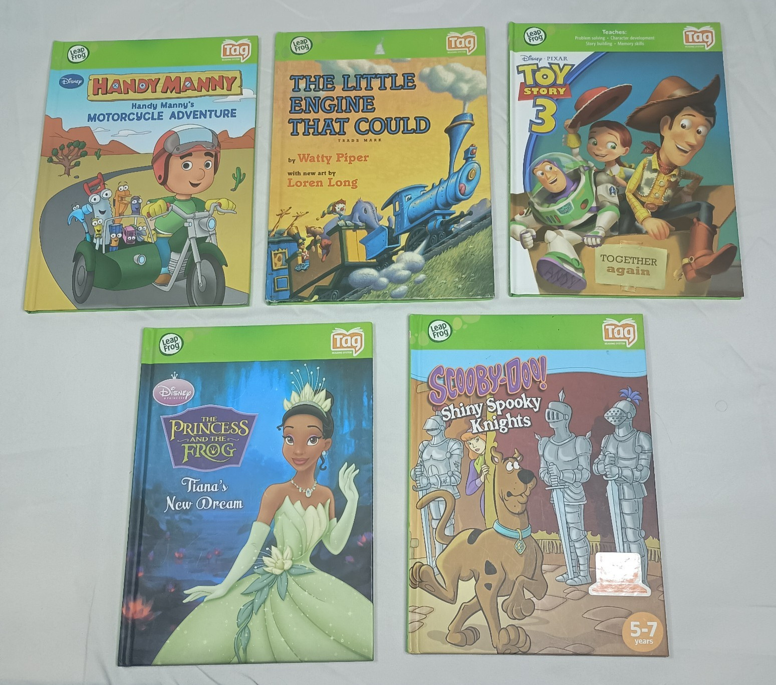 Set of 5 Leapfrog Tag Reader System Books Scooby-Doo, Disney +