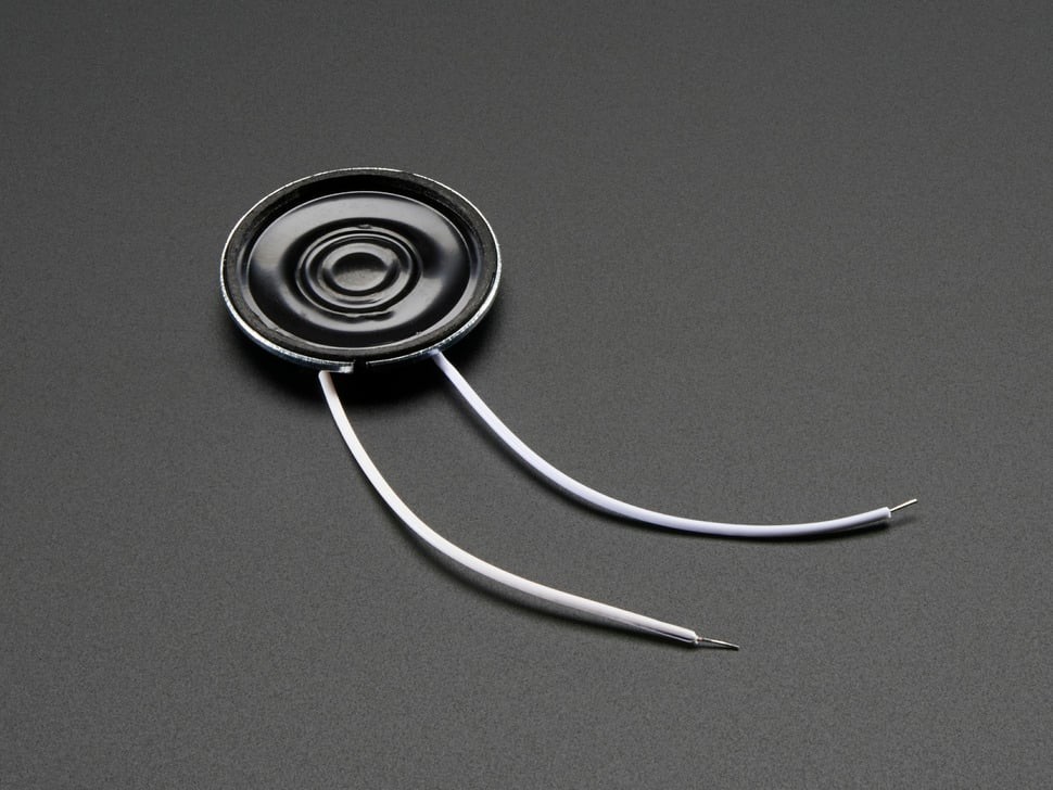 [ Adafruit ADA-1890 ] Mini Metal Speaker w/ Wires – 8 ohm 0.5W