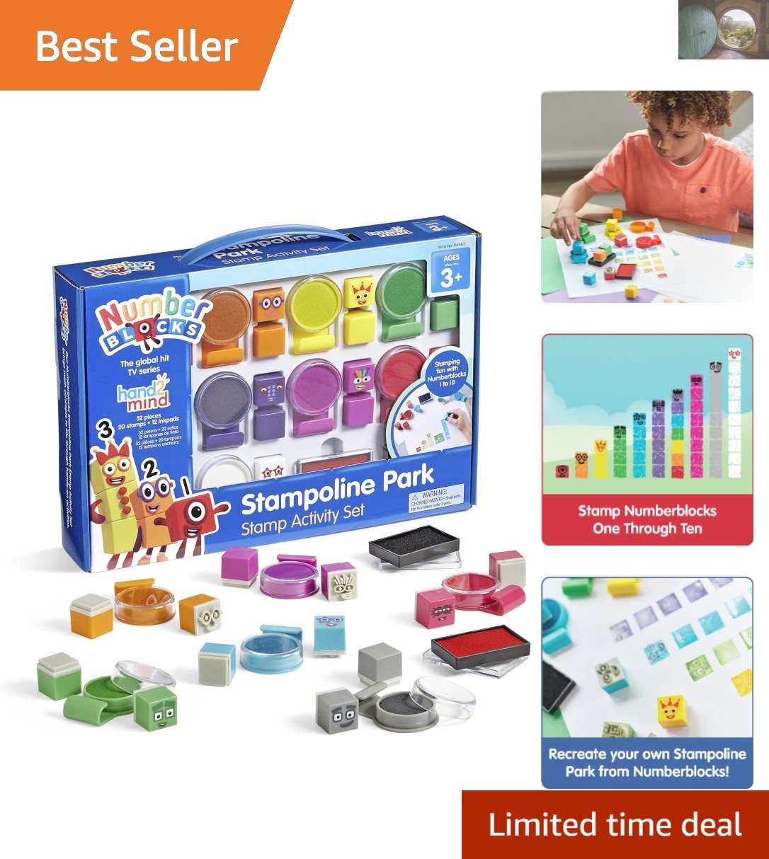 Fun Numberblocks Stamp Activity Set for Kids: 20 Stamps for Creative Learning