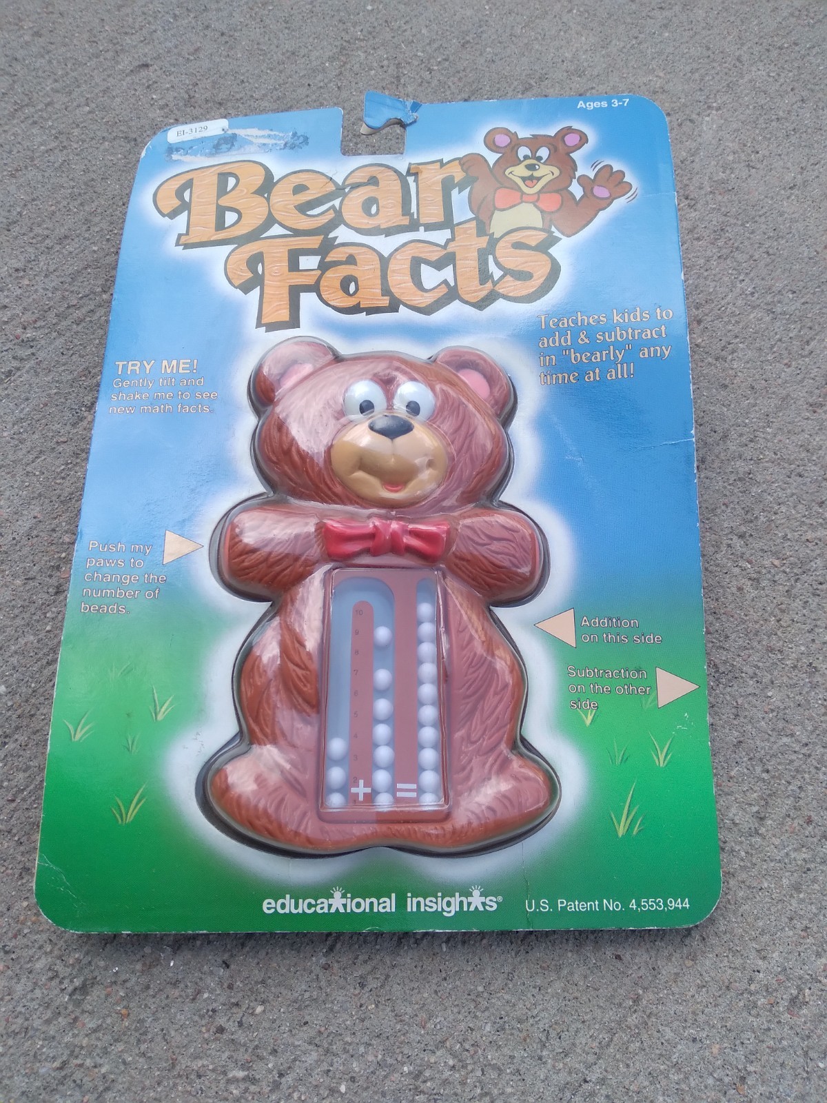 Vintage Bear Facts Game Learn Addition Subtraction NEW 1992