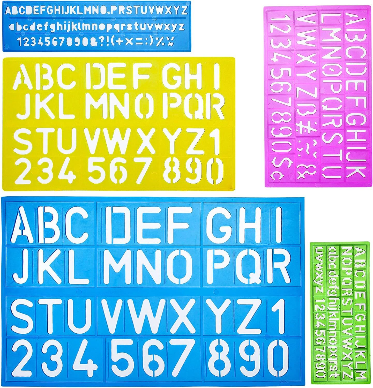 Mr. Pen Letters and Numbers Alphabet Templates, Letter Stencils, Pack of 5