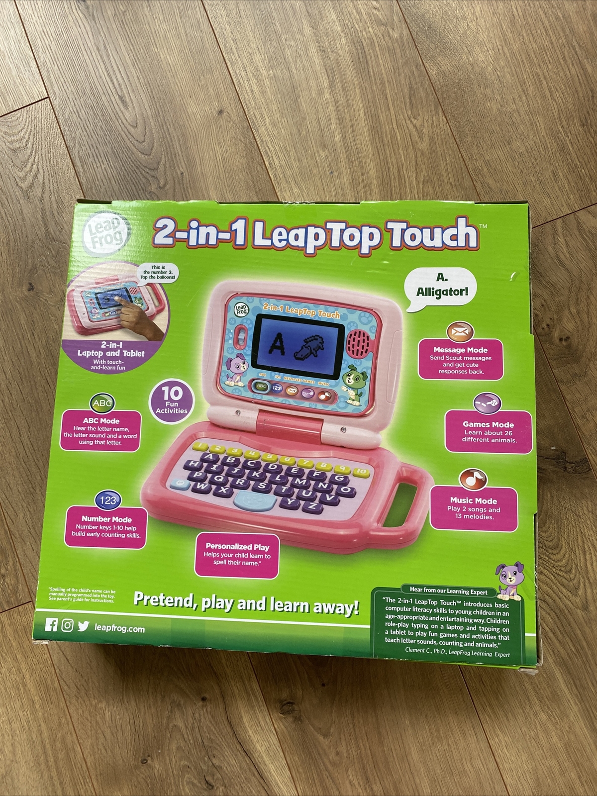 LeapFrog 2-in-1 LeapTop Touch, Pink
