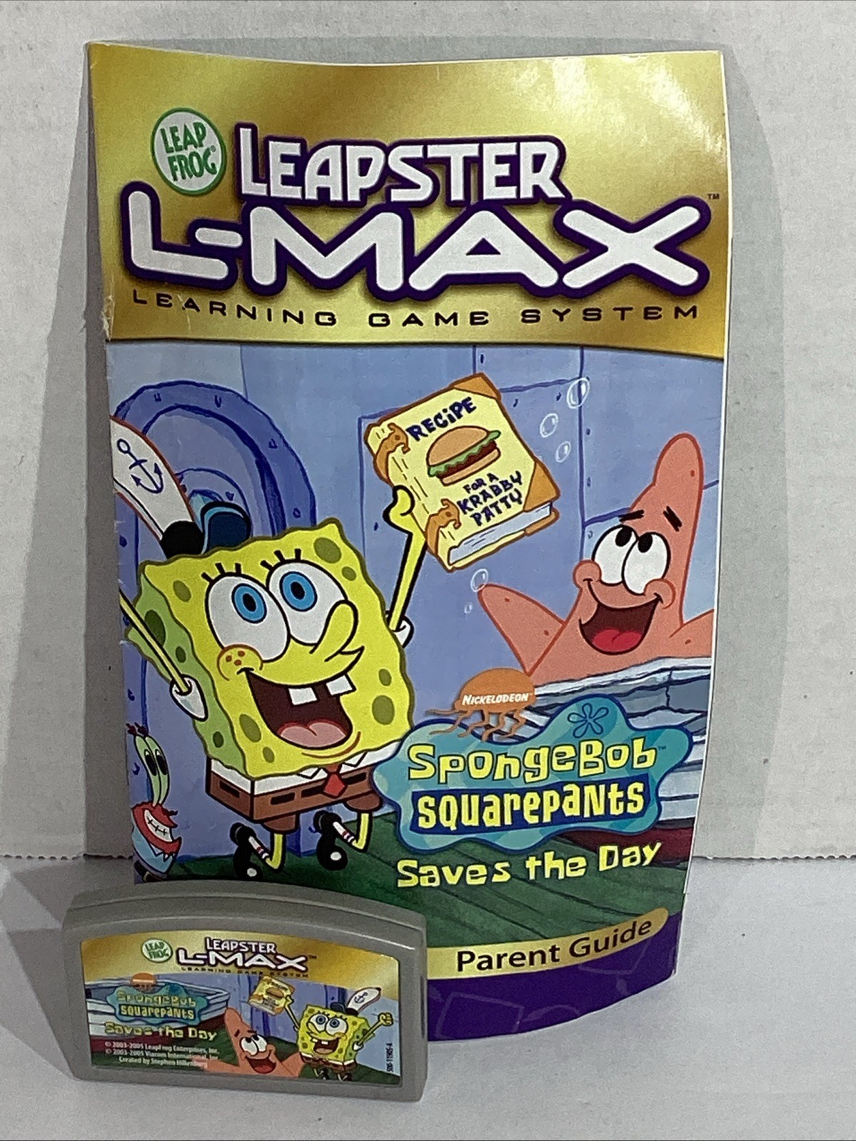 LeapFrog Leapster L-Max SpongeBob SquarePants Learning Game Ages 5-7 HGT1-414