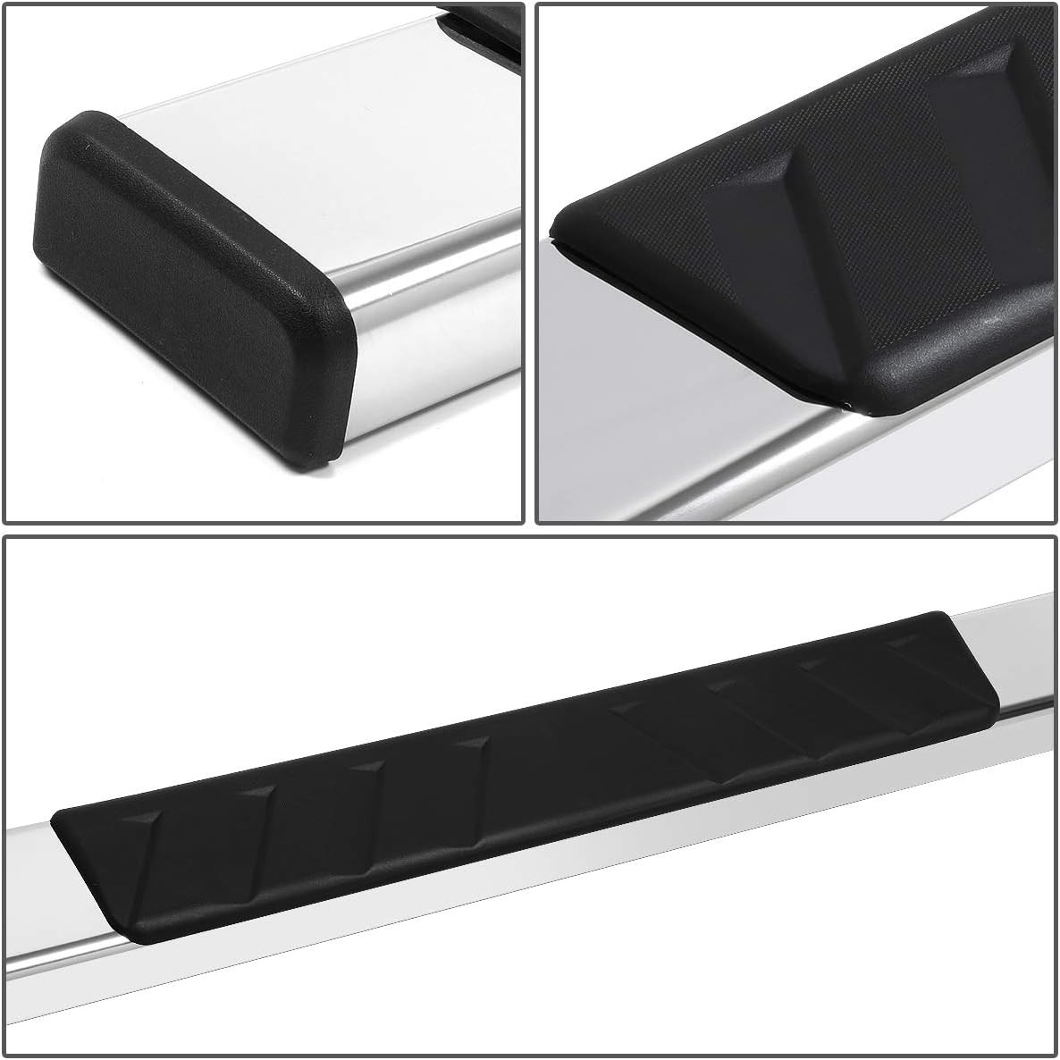 Black Running Boards 6.75 for Chevy Silverado 2007-2018