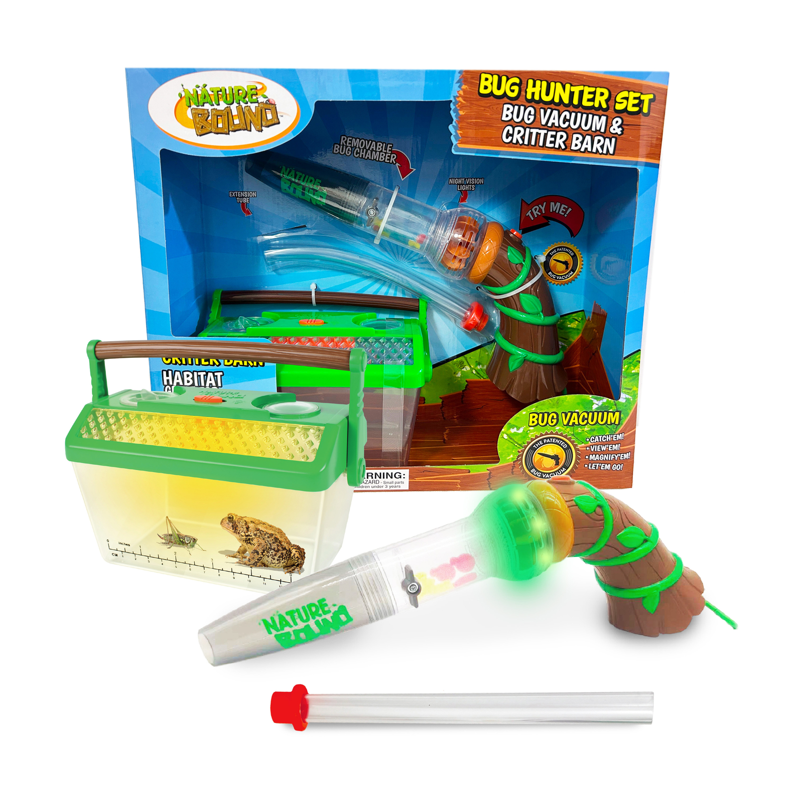 New – Nature Bound Bug Hunter Set: Bug Vacuum & Critter Barn – Ages 3+