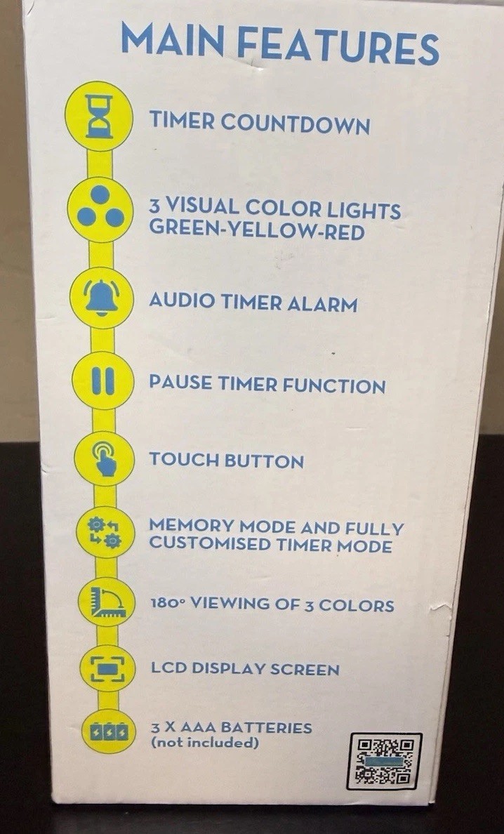Ted Kangaroo Rocket Timer Plus Visual Audio Countdown Timer Open Box ADHD