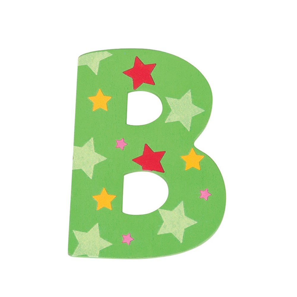 Bigjigs Toys Decorative Wooden Star Letter B (Green) Bedroom, D?cor, Home