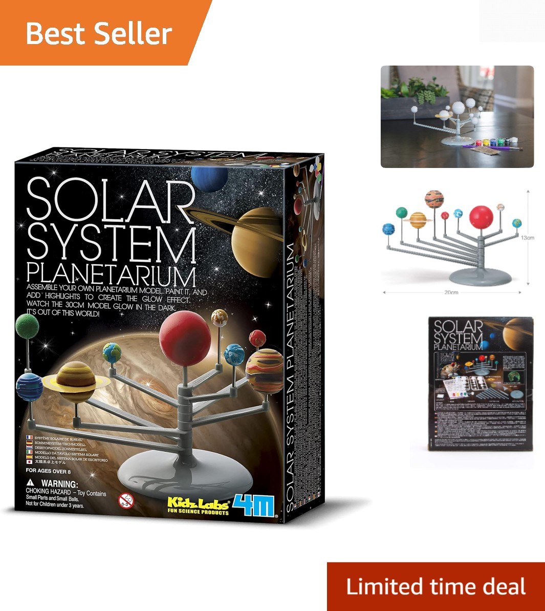 DIY Glow-in-the-Dark Solar System Planetarium Kit – Ideal STEM Gift for Kids