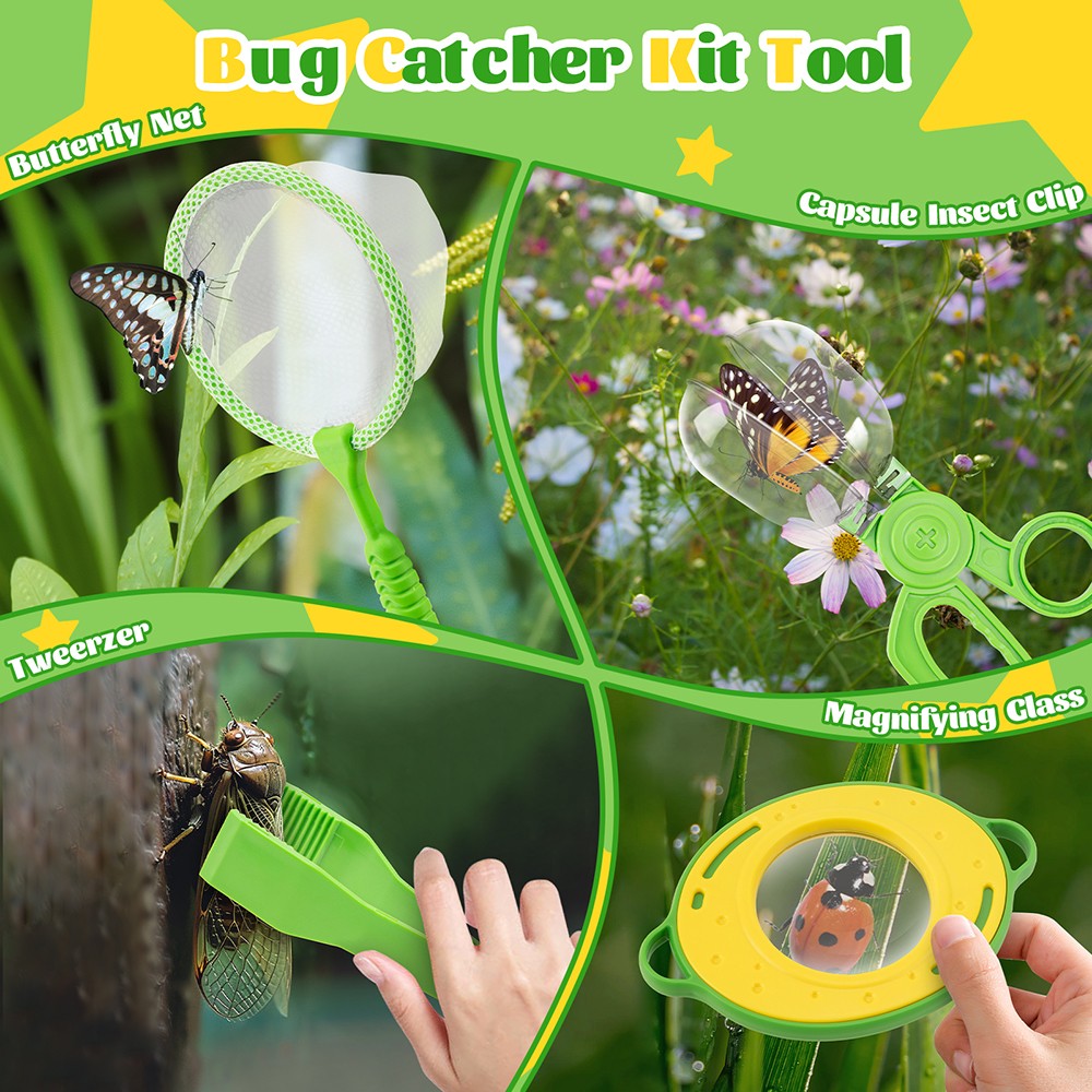 Bug Catcher Kit,Outdoor Toys for Kids Ages 3 4 5 6 7 8, Insect Catching Toys