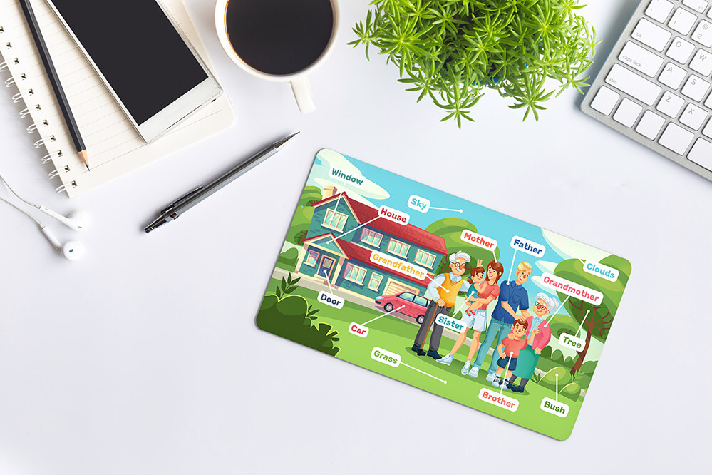 Mouse Pad – educational mats for learning 30×17 cm