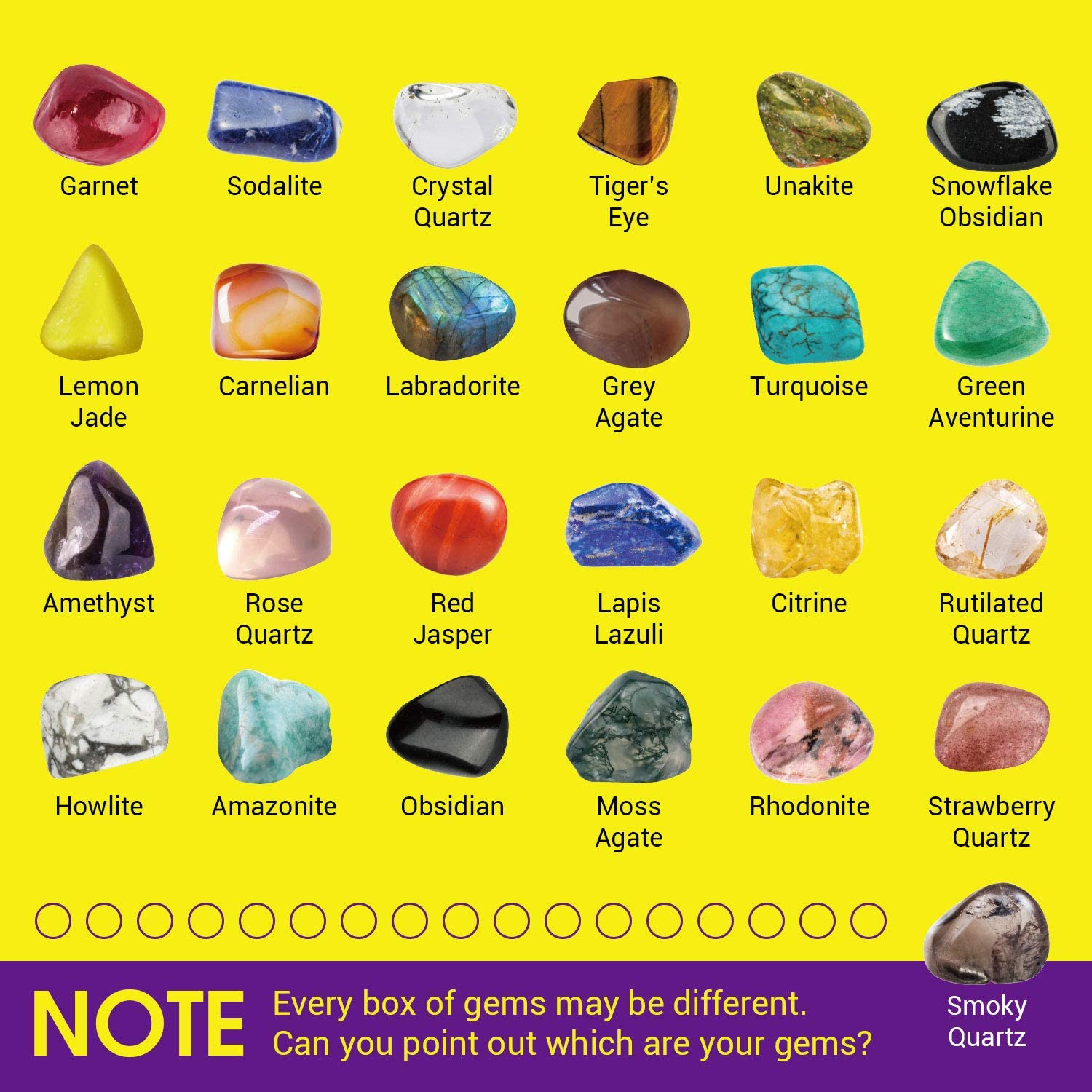 Science Gifts for Kids Boys Girls Geology Kit Gift Gemstone Collection Box 25QTY