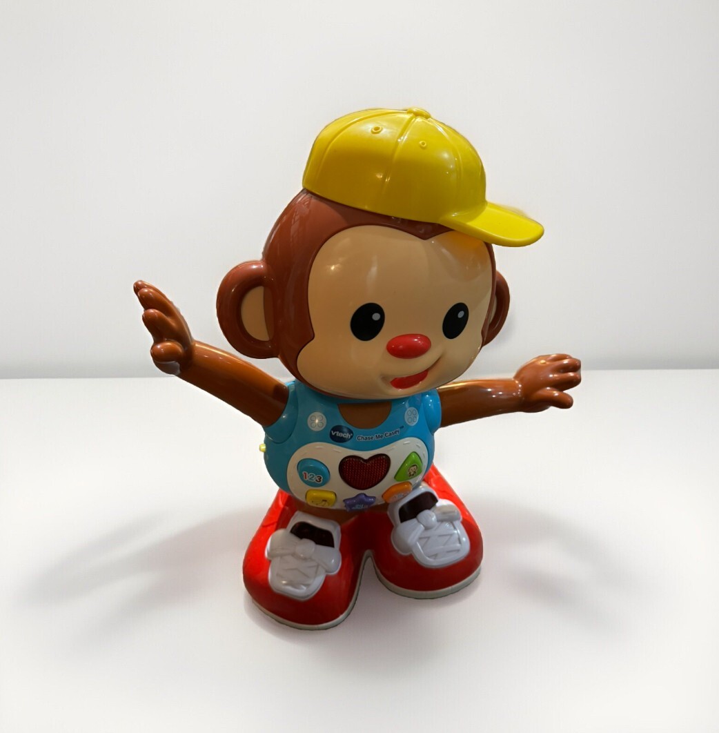 V Tech Chase Me Casey Interactive Monkey Toddler Learning Toy H 13.5″