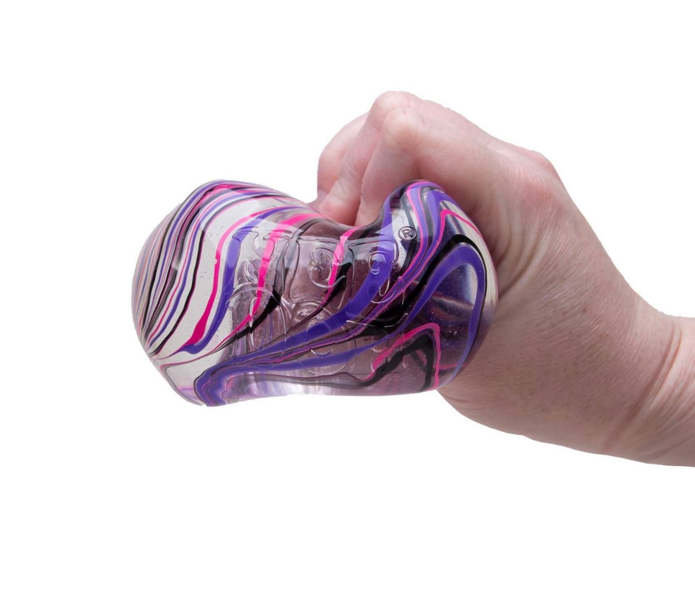 100% Authentic Schylling NeeDoh Nice Berg Swirl – Black/Pink/Purple 1pc