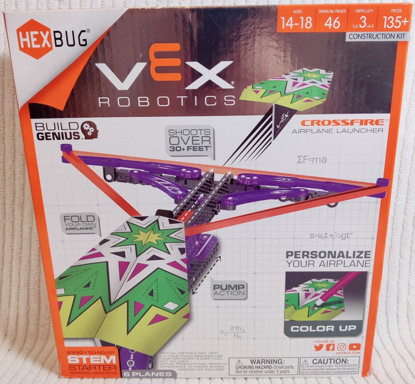VEX Robotics Crossfire «Airplane Launcher» By HEXBUG – STEM Toy-Pre-Owned