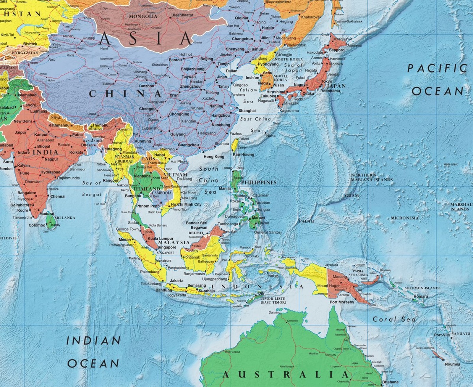 48×78 World Classic Premier Wall Map Mega Poster Laminated
