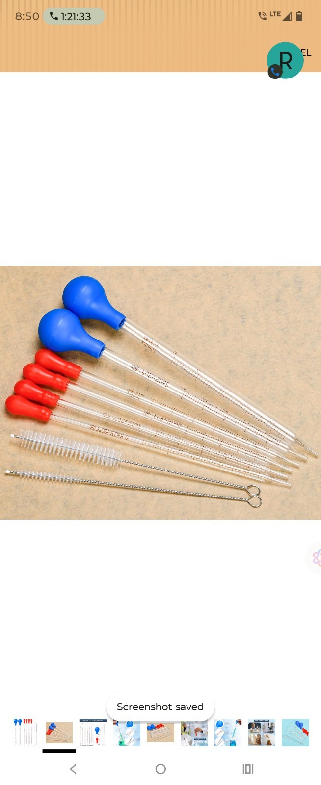 6 Pieces Glass Pipettes 10ml 5ml 3ml 2ml 1ml 0.5ml Glass Graduated Dropper Lab