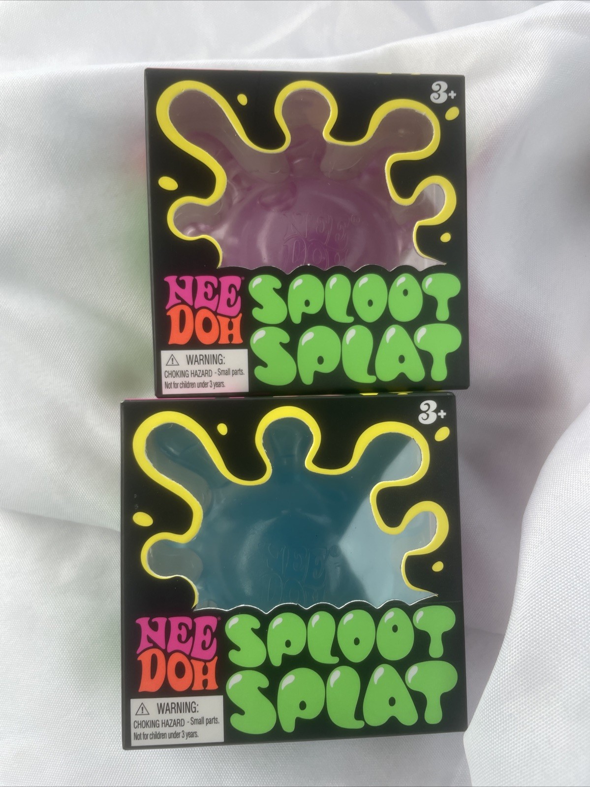 💜Purple & 🩵 Nee Doh SPLOOT SPLAT, Nee Doh Splatter Fidget Squishy 💜