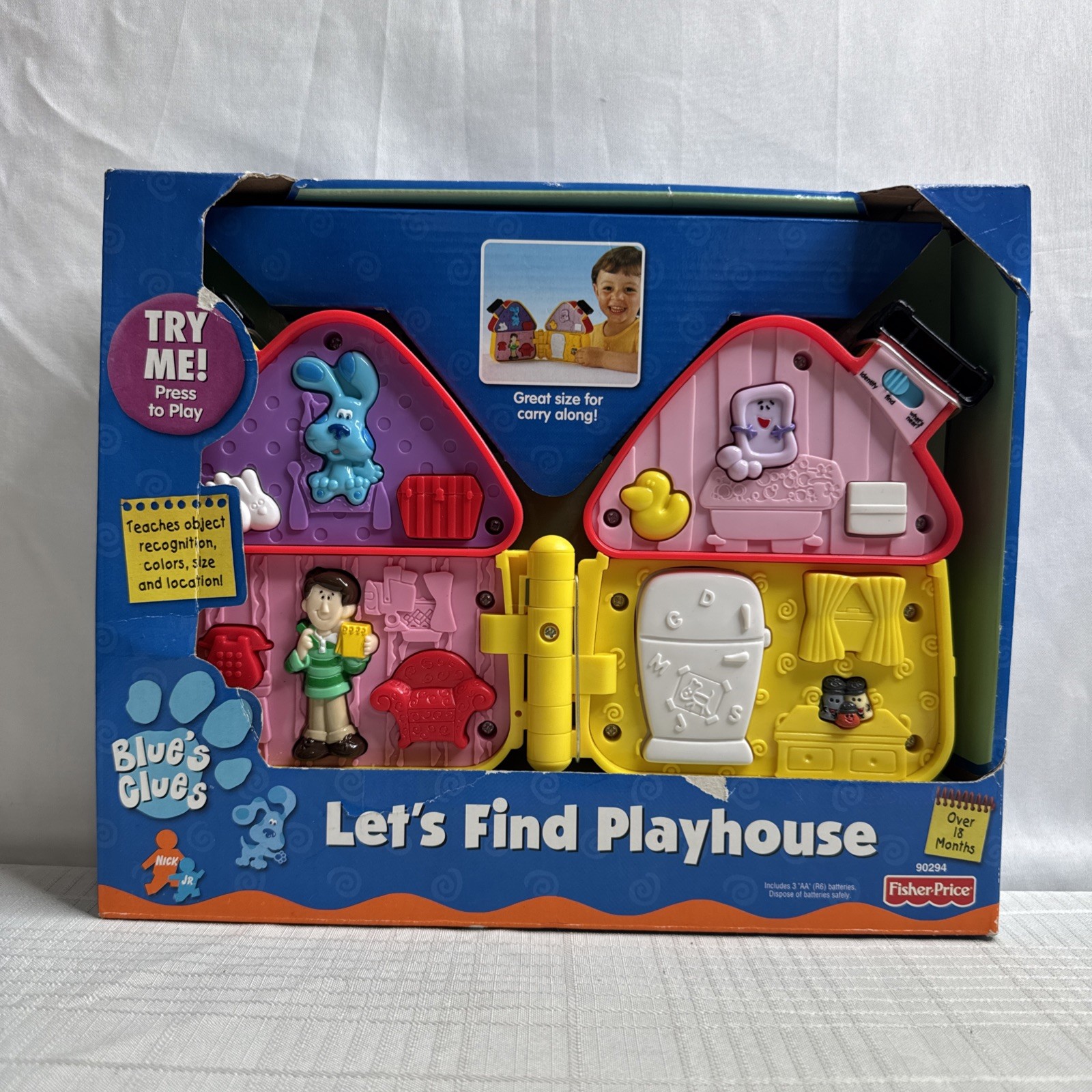 Blue’s Clues Talking Let’s Find Playhouse Nick Jr Fisher Price VTG 2001 NEW RARE