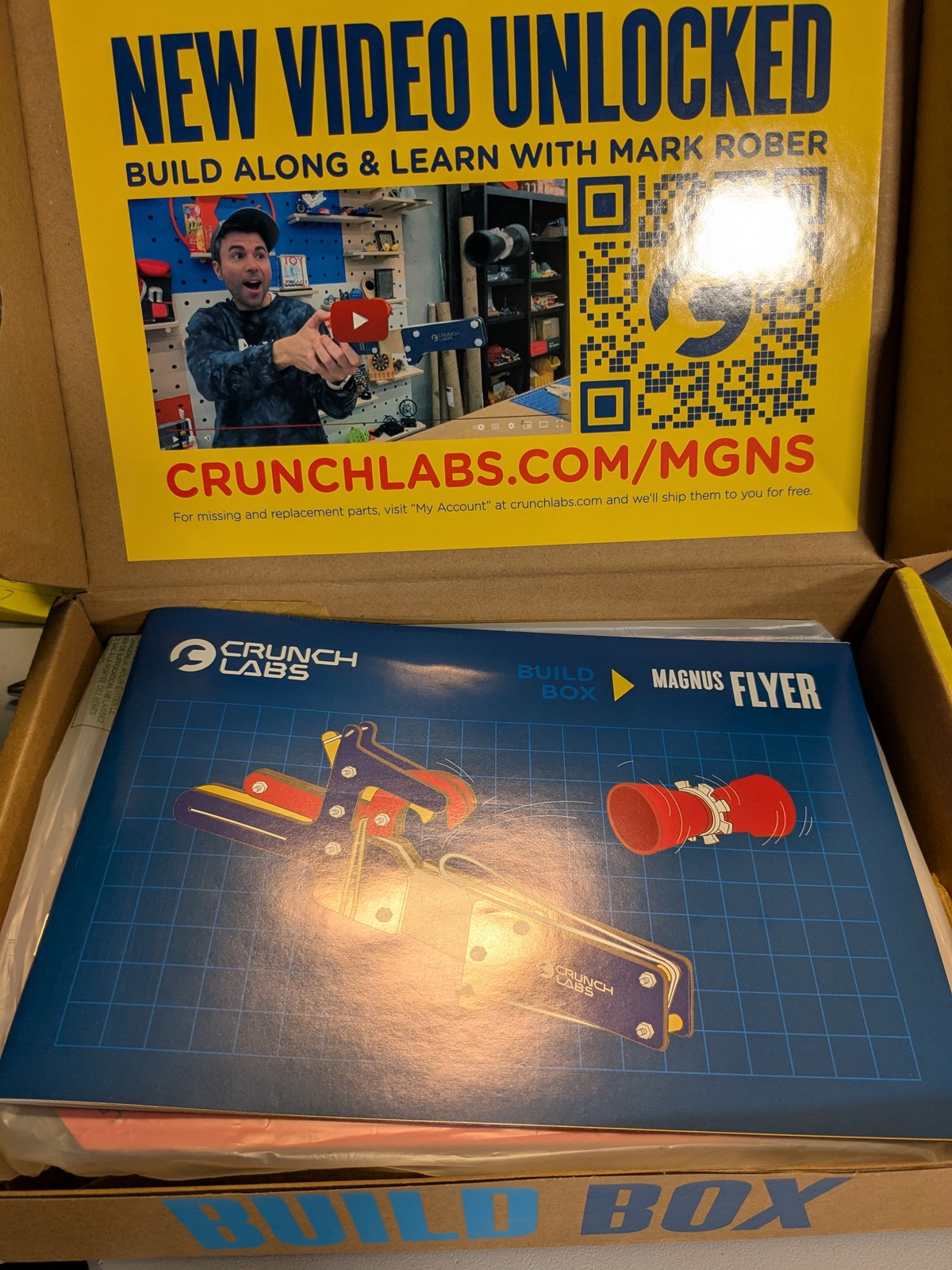Lot (4) CrunchLabs Build Box Kits Magnus Flyer Trap Door Maze Domino Catapult +