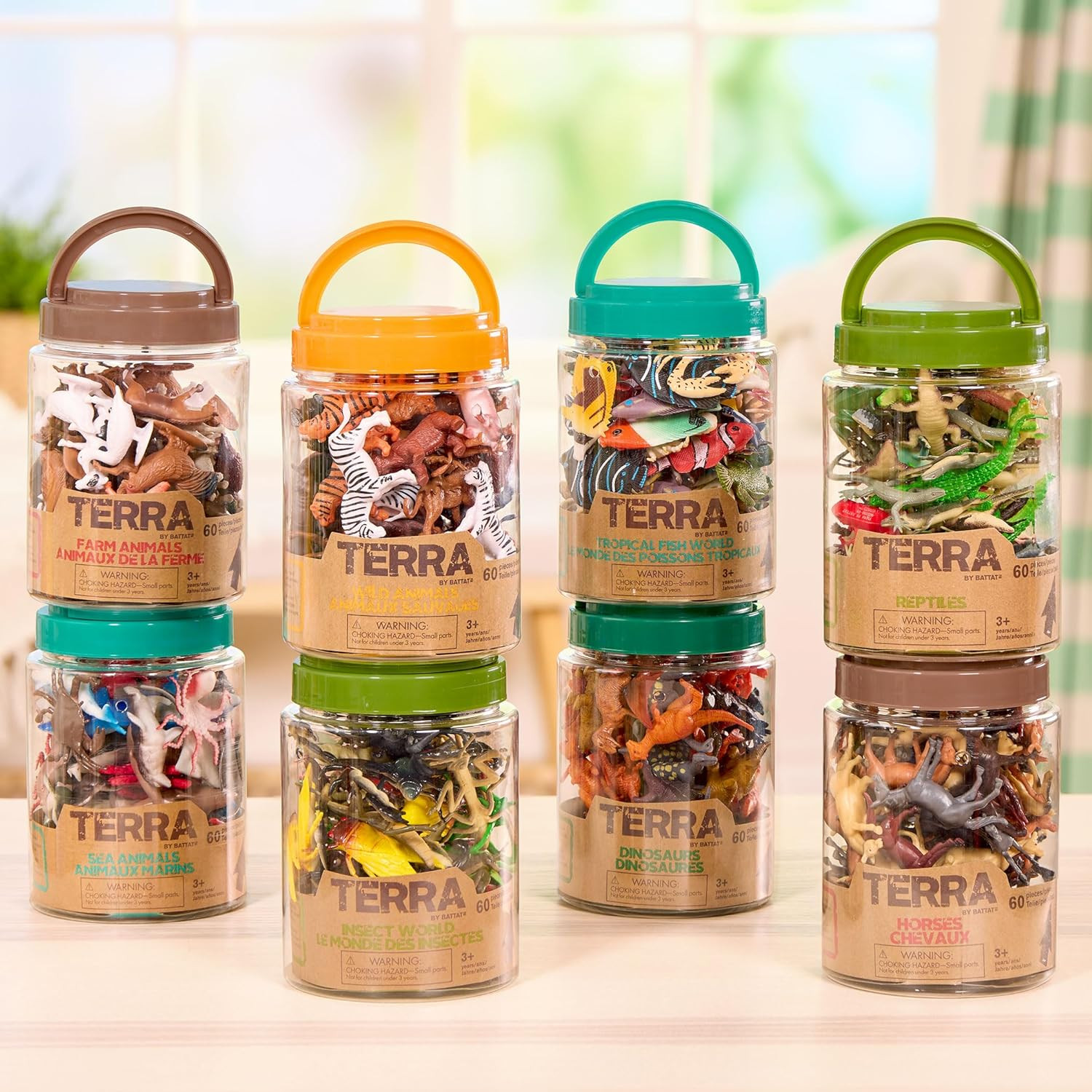 – 60Pcs Insects & Bugs Toy Tube – Mini Plastic Creepy Crawly Animal Figurines fo