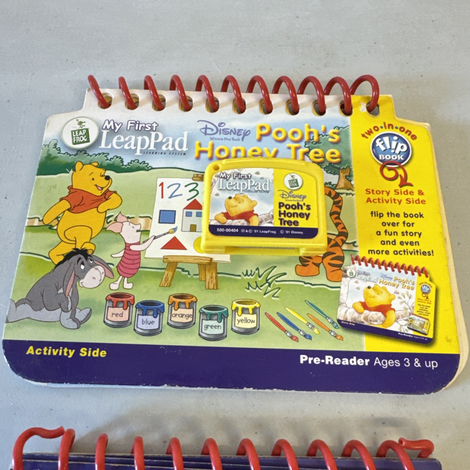 Lot of 4 My First LeapPad Books and Cartridges Dora – Pooh & More