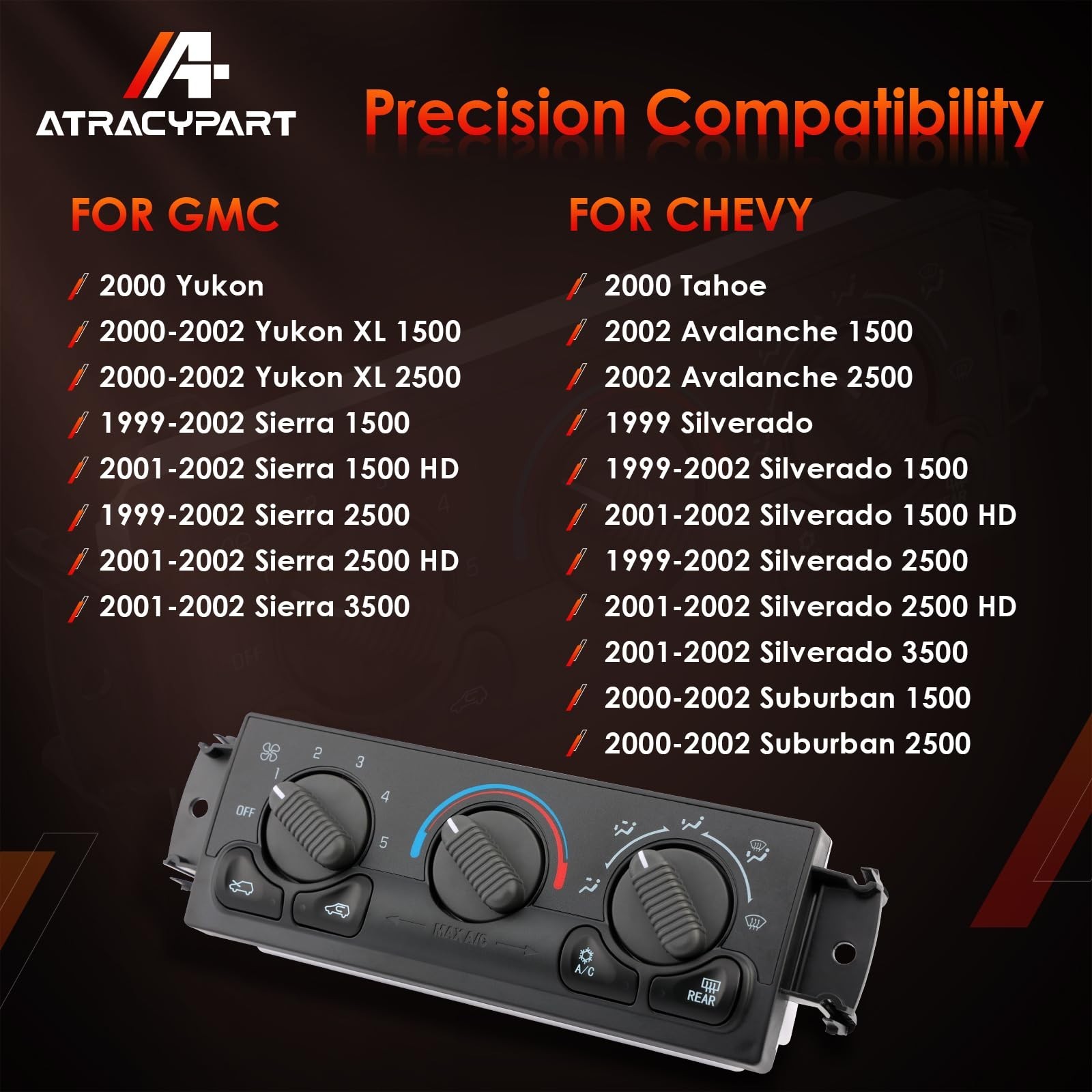 599-218 Front Climate Control Module (with Rear Windshield Defogging), Compat…