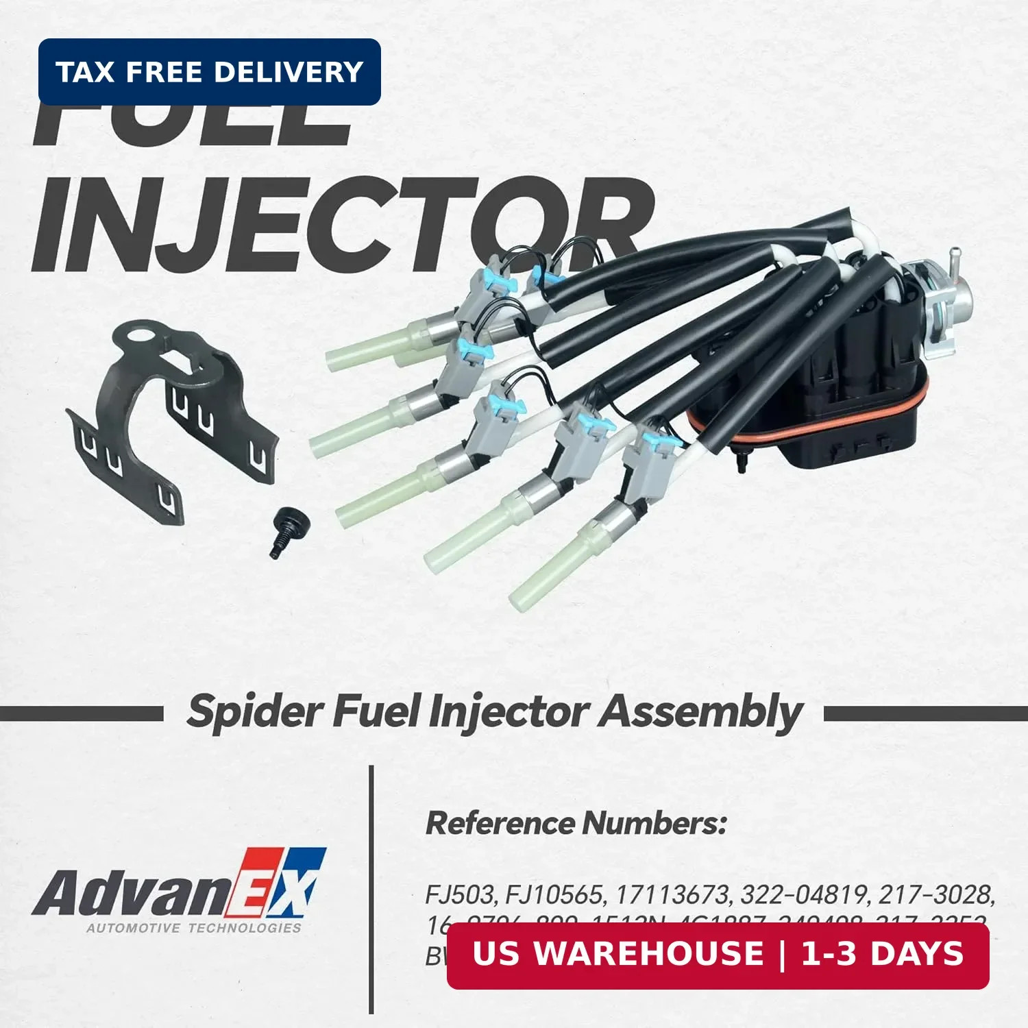 FJ503 Spider Injector Assembly w/Bracket Compatible with V6 4.3L GMC Jimmy