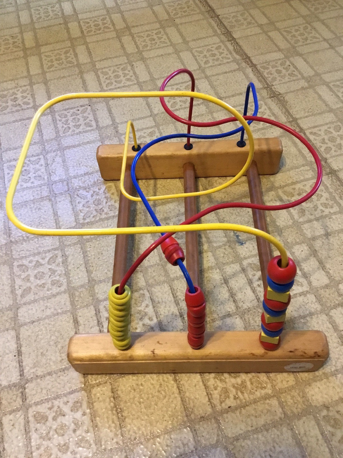 Vintage ED181 Maze By EDUCO Wooden Bead Rollercoaster Toy Made In Alberta Canada