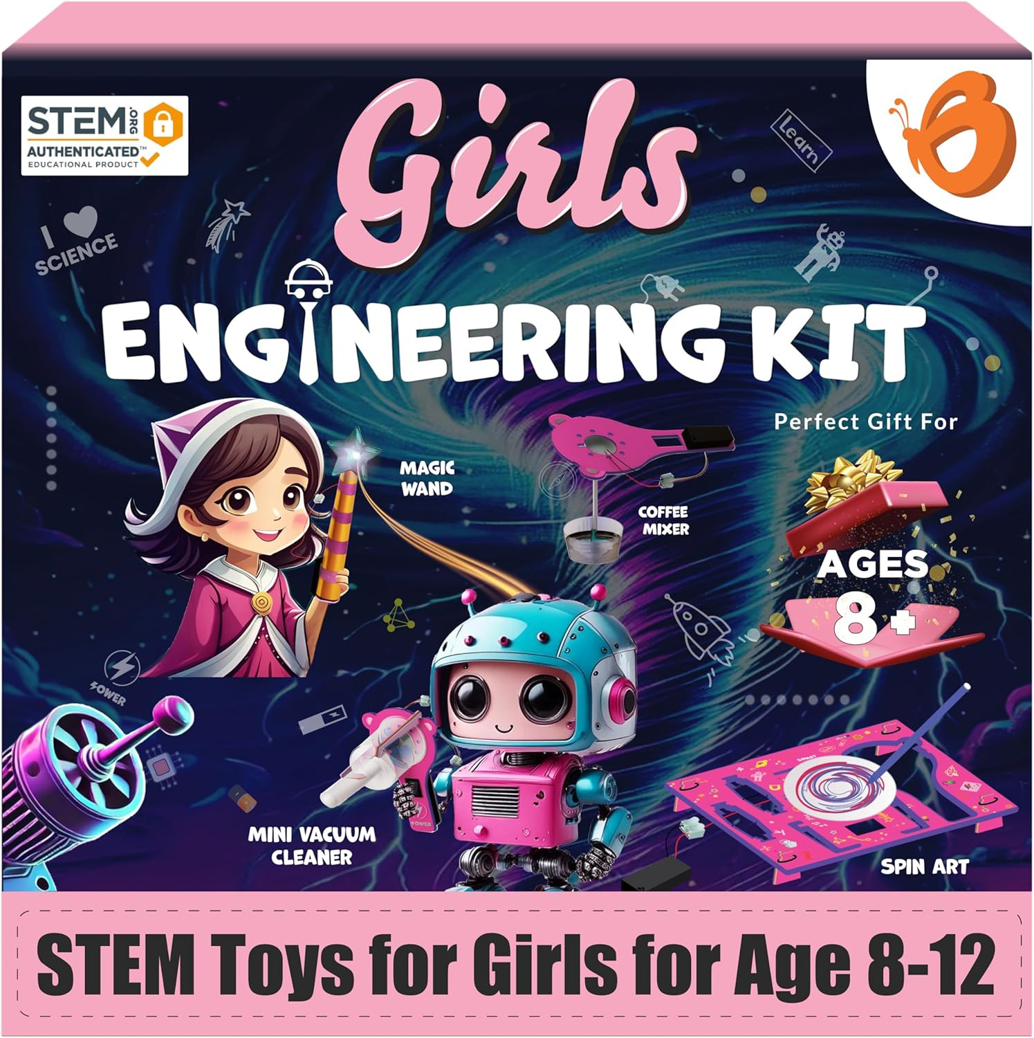 100+ STEM Projects | Girls Mini Engineering Kit for Ages 8 10 12 15 Years | Ulti