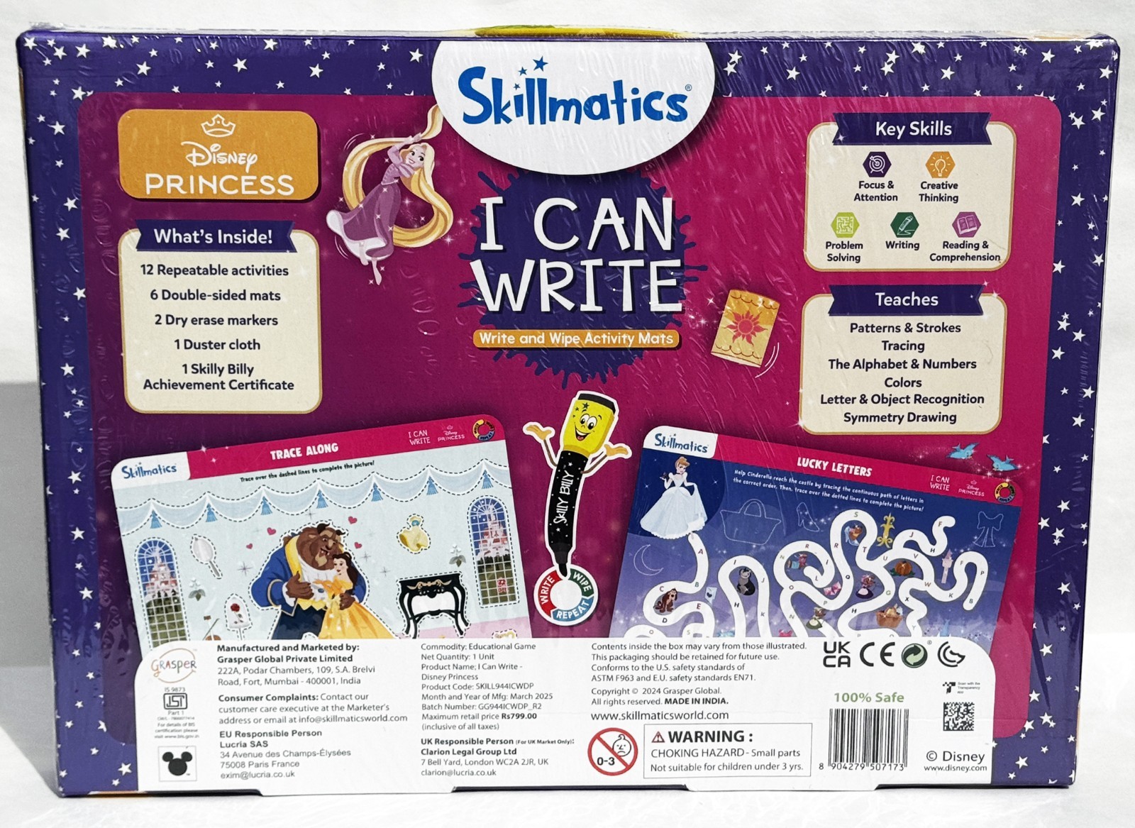 NEW Disney Princess «I Can Write» Game for 3-6 Years, Educational, Homeschool
