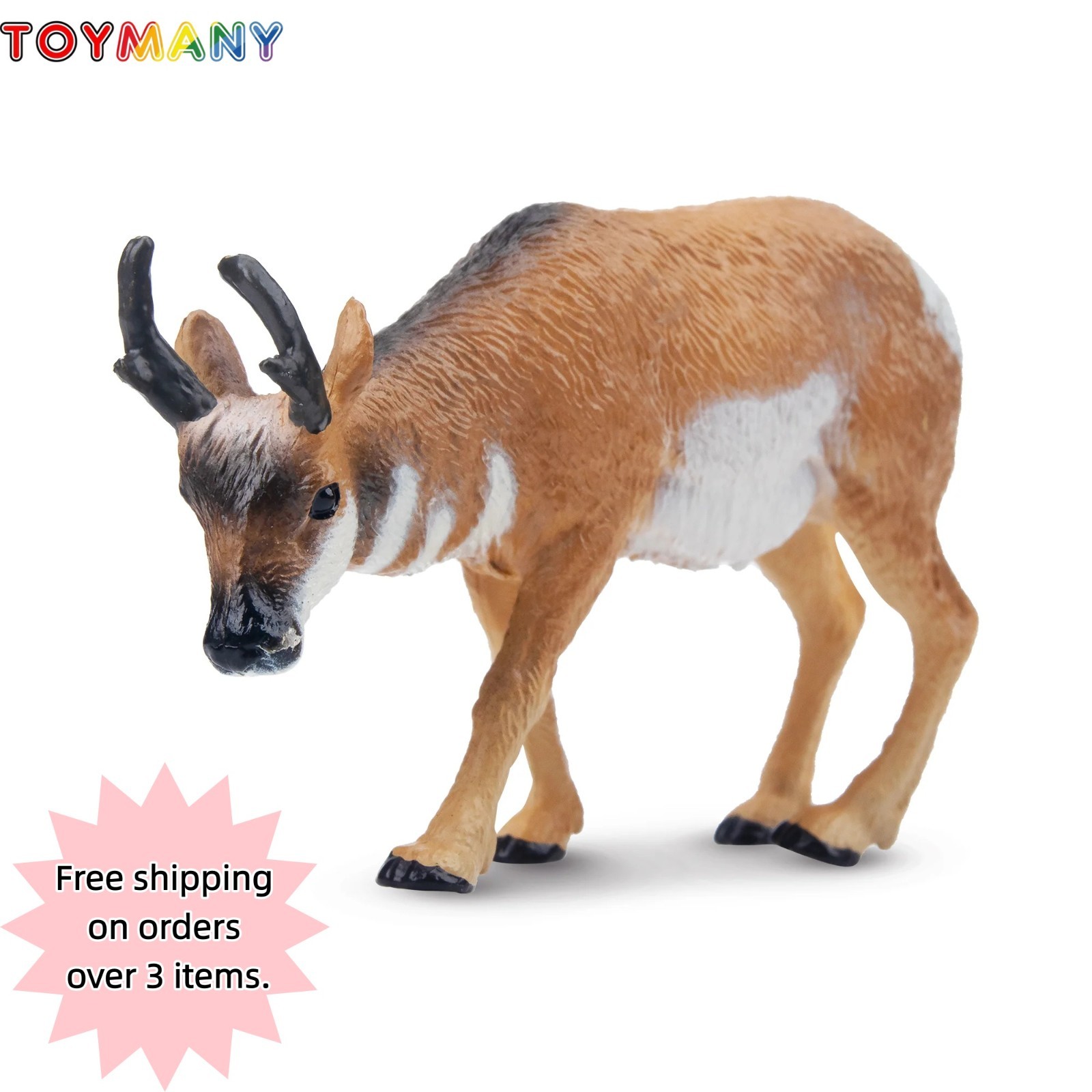Toymany Mini American Bison Figurine Toy – Small Size