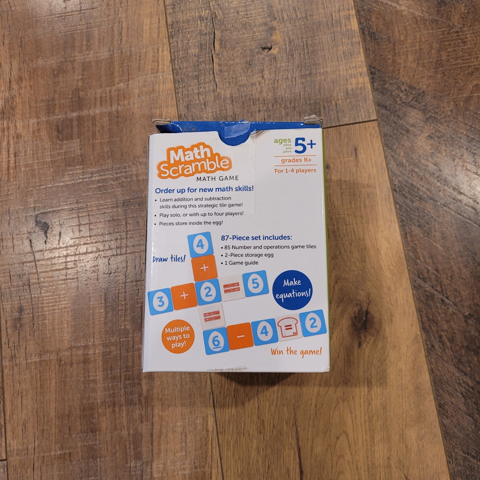 Learning Resources Math Scramble Math Game Addition Subtraction Equations Read