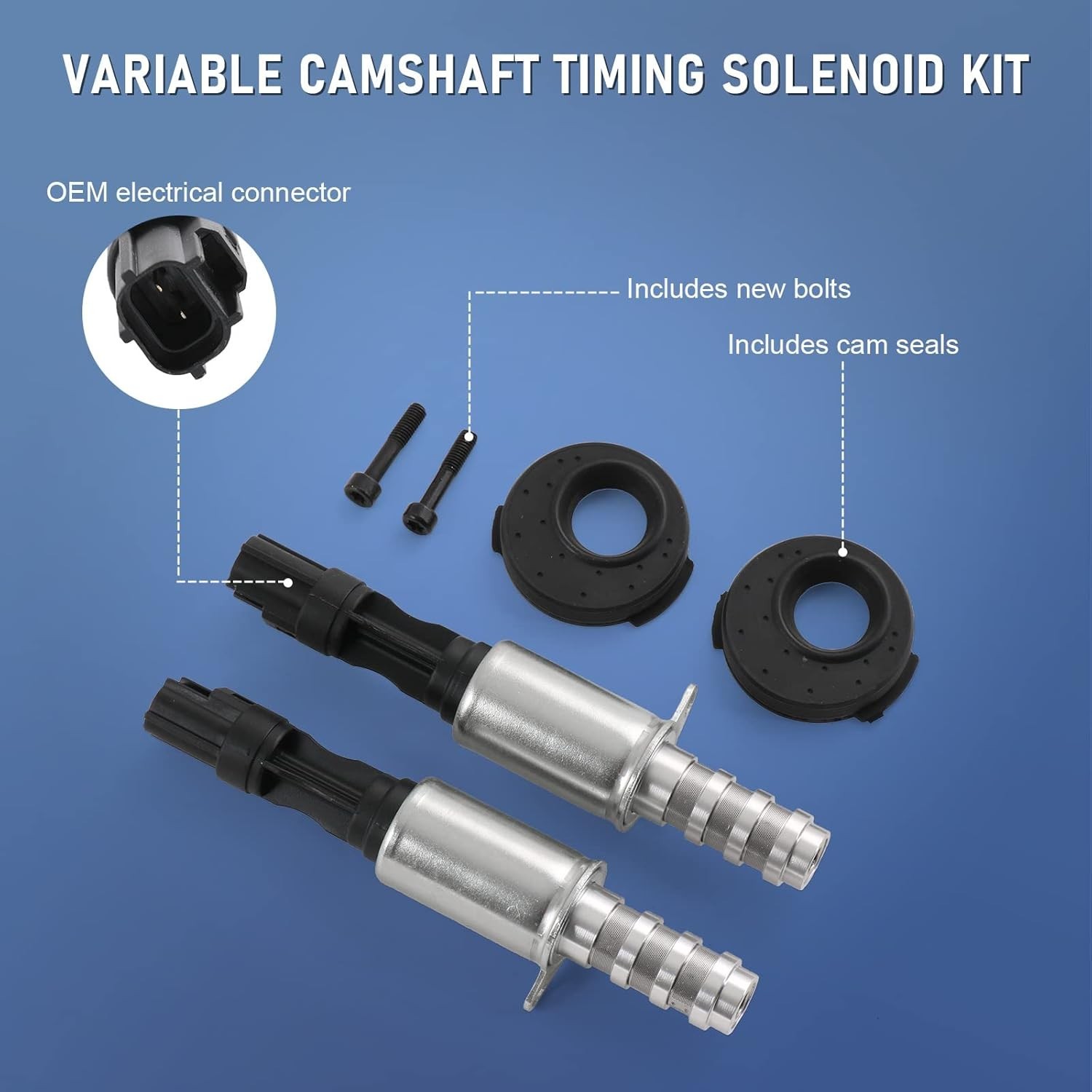 Variable Camshaft Timing Solenoid Kit VCT Compatible with Ford, Mercury & Lincol