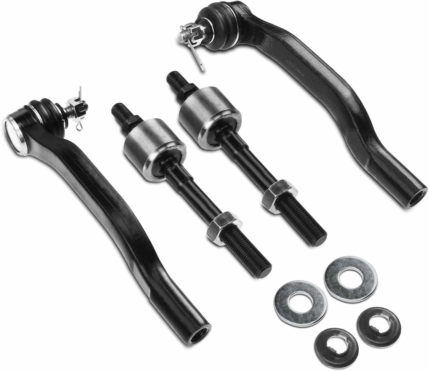 A-Premium Set of 4, Front Inner & Outer Tie Rod End Kit, Compatible with Honda