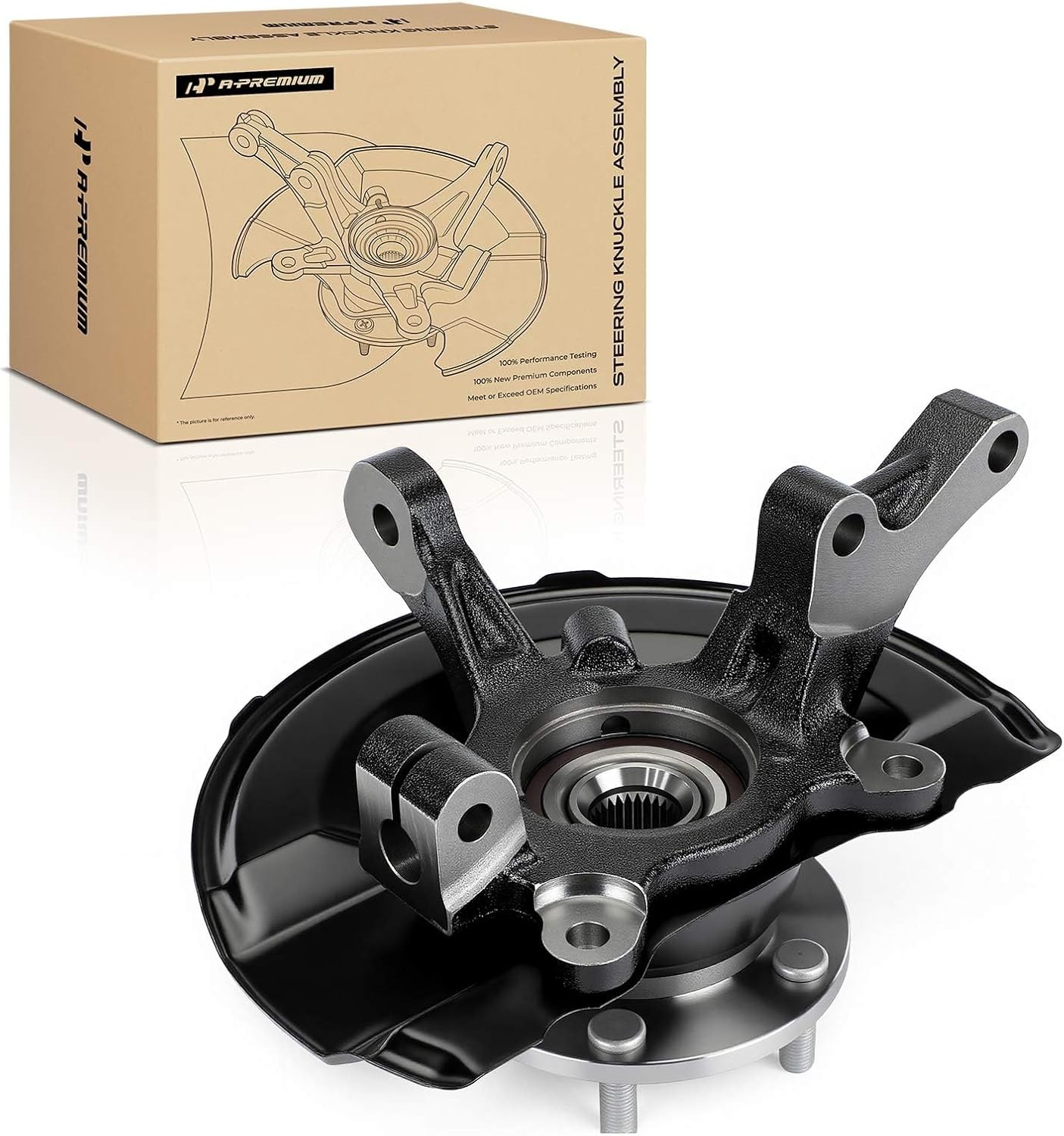 A-Premium Front Left Steering Knuckle Wheel Bearing Hub Mitsubishi