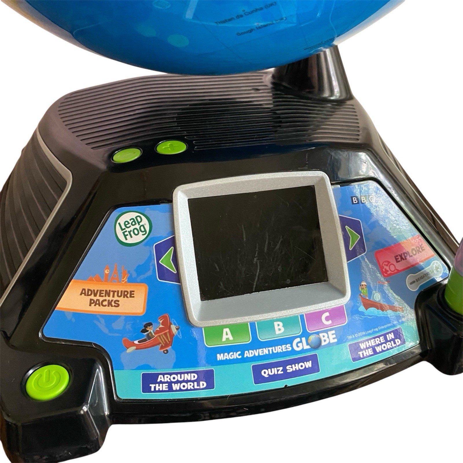 LeapFrog Magic Adventures Globe 10″ BBC Videos Interactive Tested Works Great