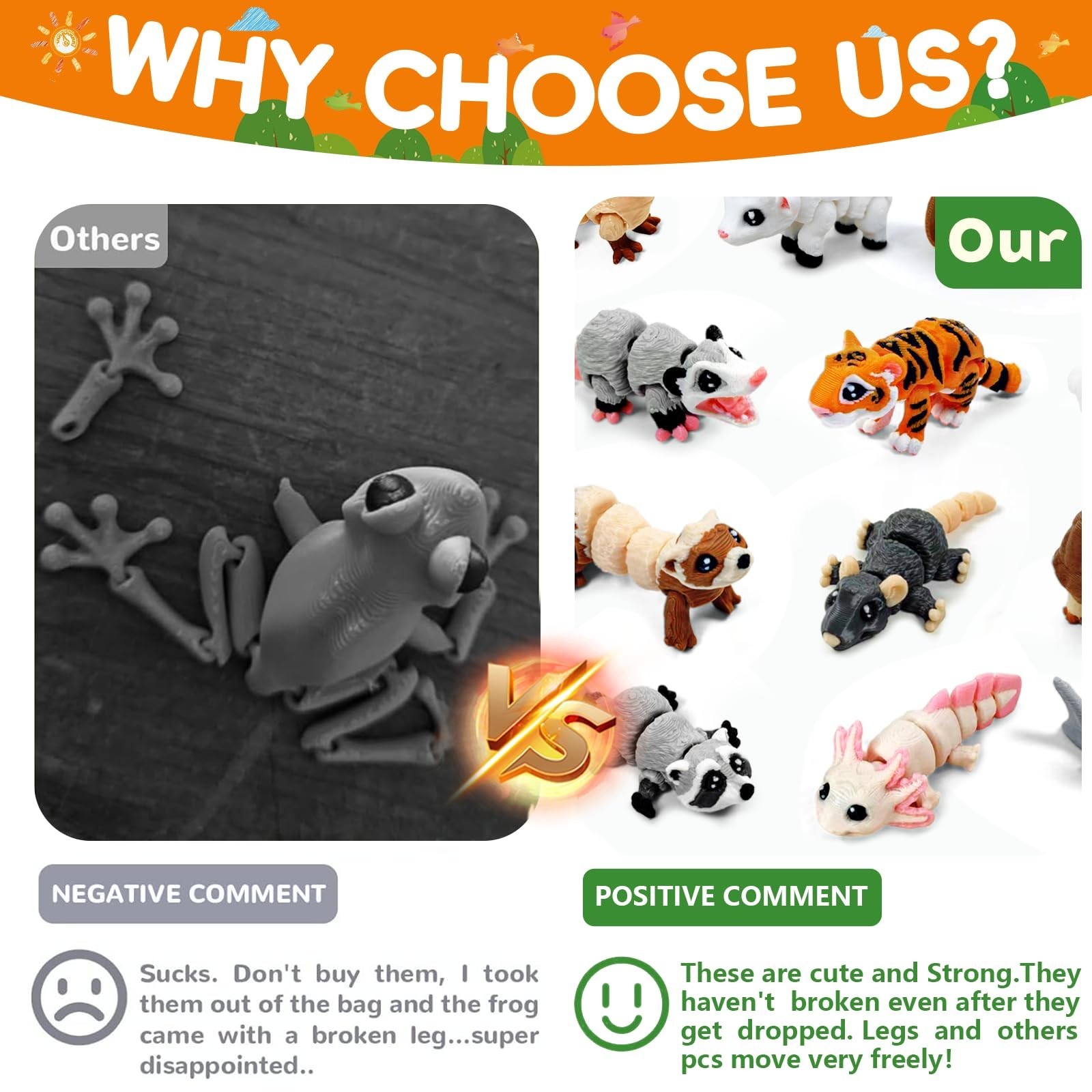 21 Pcs Mini 3D Animal Statues – Realistic Movable Joint Figurines for Home Decor