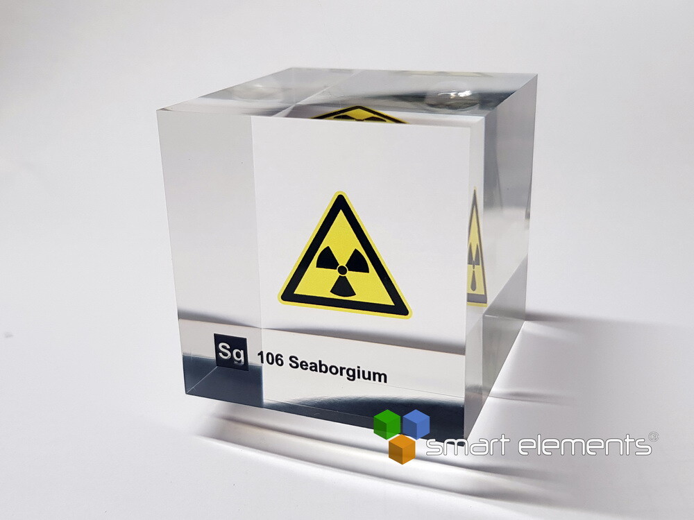 Acrylic Element cube 106 – Seaborgium – 50mm