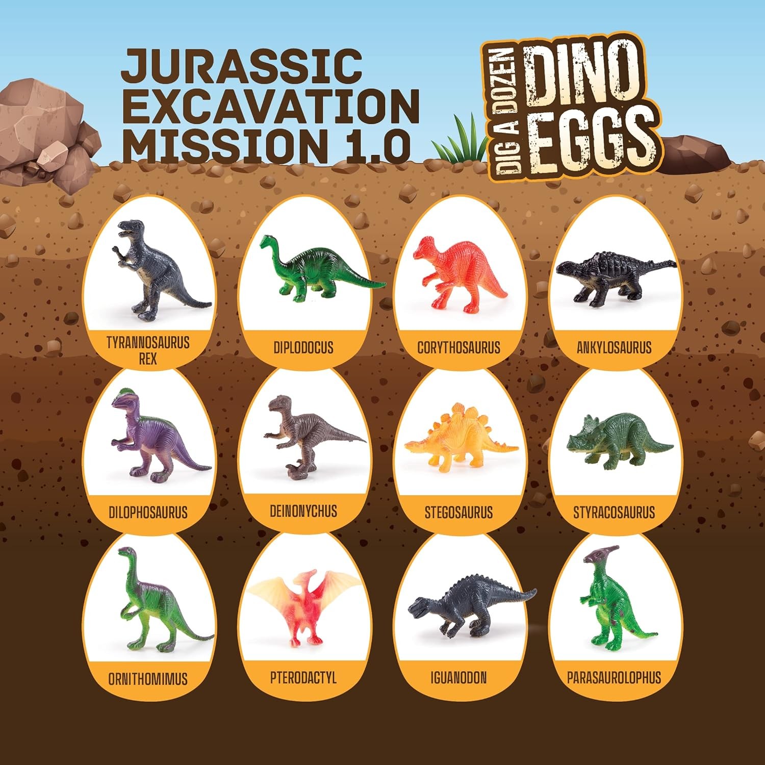 Archaeology STEM Learning Dinosaur Eggs Dig Kit for Kids