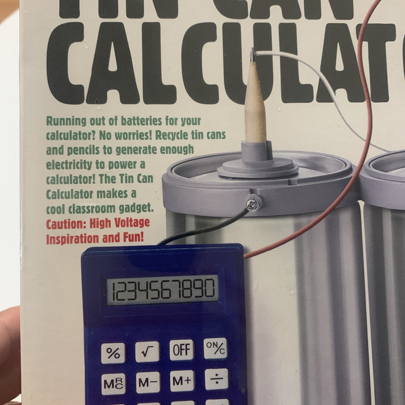 TIN CAN Calculator Educational Electricity Green Science Kit KIDZLabs 4M
