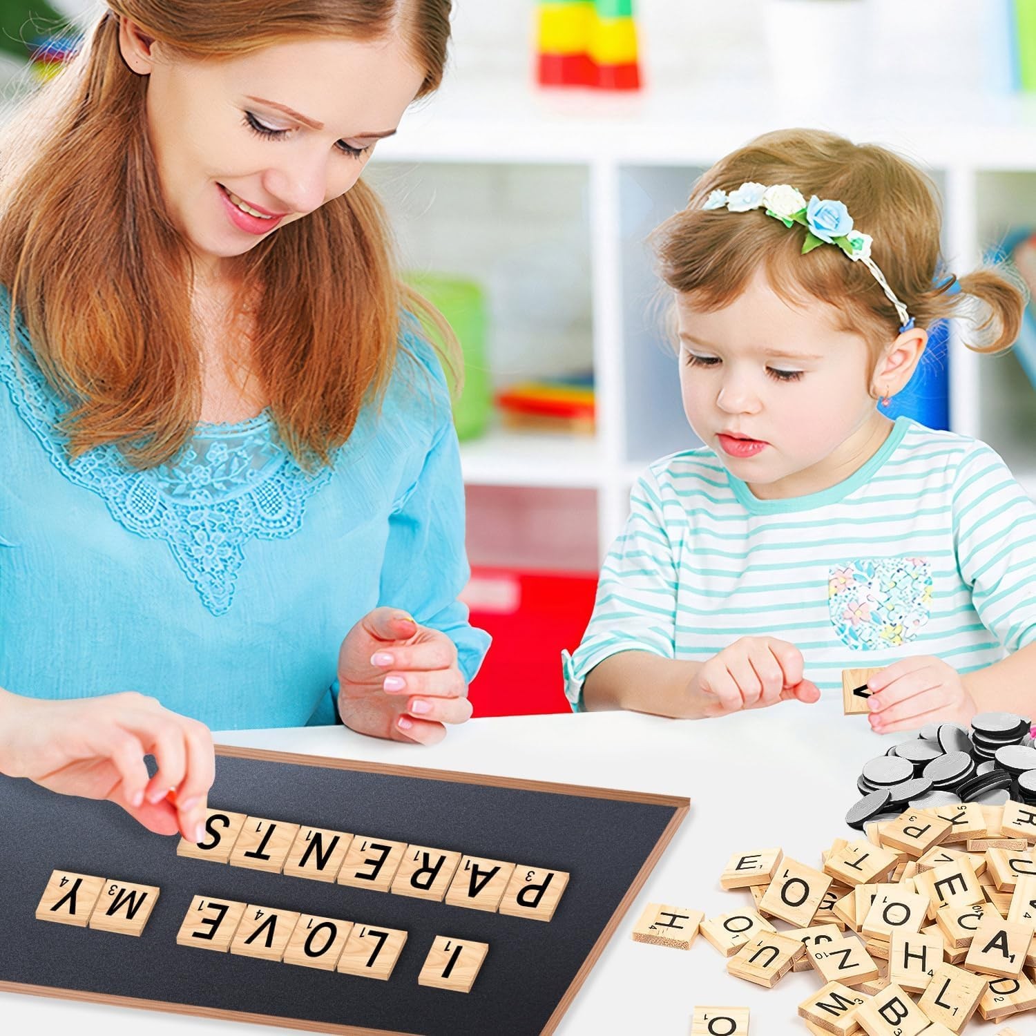 300 PCS Wood Magnetic Letter, Wooden Letter Magnets for Fridge Refrigerator W…