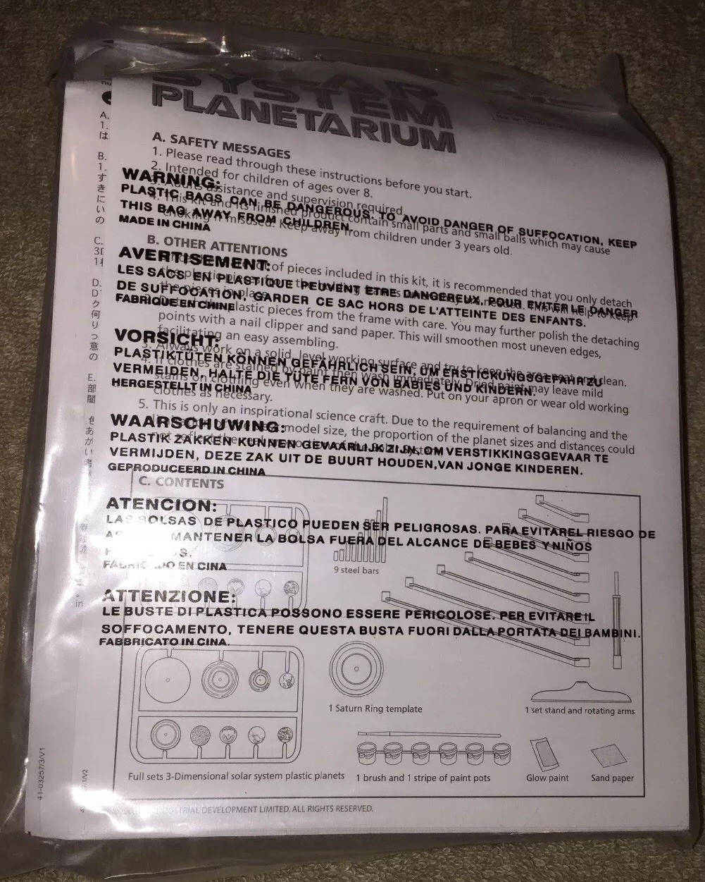 Toysmith 4M Solar System Planetarium Model 3427