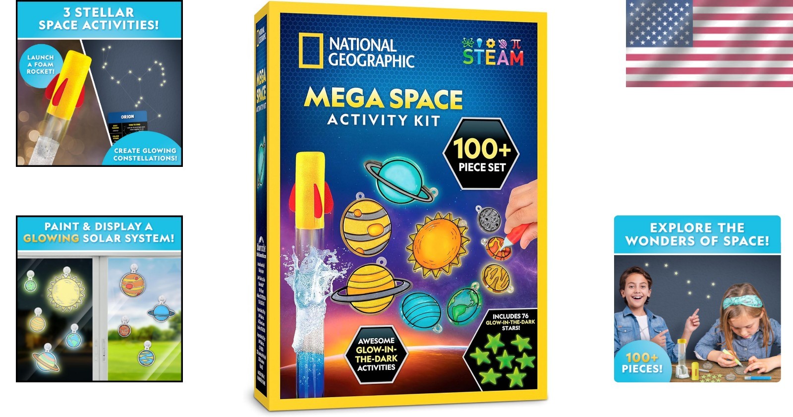 Hands-On Glow-in-the-Dark Space Kit for Kids – Constellations & Rocket Launches